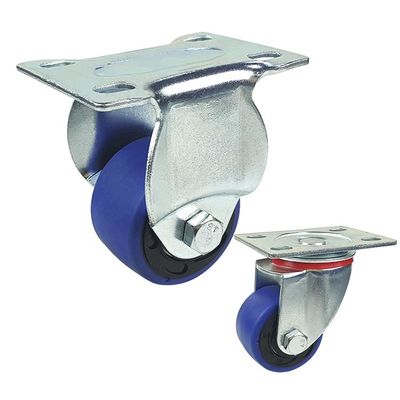 30mm 2 Inch High Capacity Blue TPR M12 Threaded Stem Caster