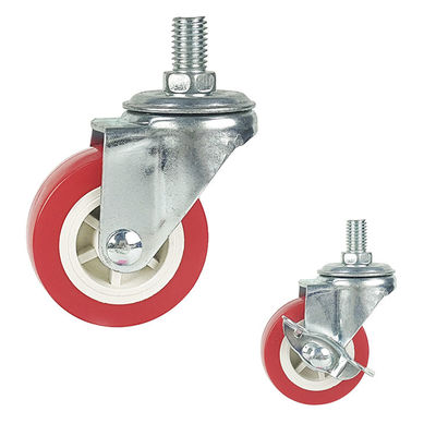 88LBS Capacity Swivel Type Light Duty Casters Red color