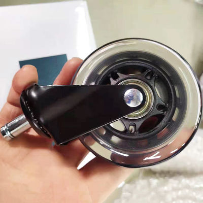 2.5 Inch Office Chair Casters Transparent PU Casters Sets Silent Wheels For Furniture