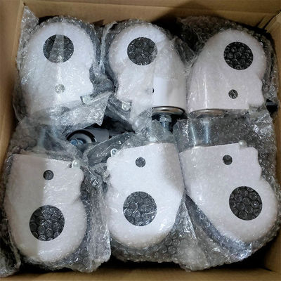 3" 4" 5" Medical Casters OEM Threaded Stem Silent Hospital Bed Castors With Nylon Brake