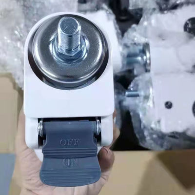 3" 4" 5" Medical Casters OEM Threaded Stem Silent Hospital Bed Castors With Nylon Brake