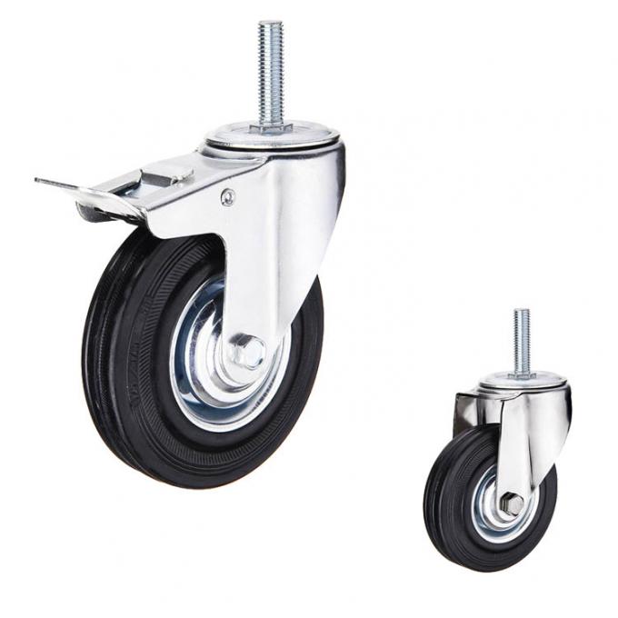 352lbs Capacity Solid Rubber Casters