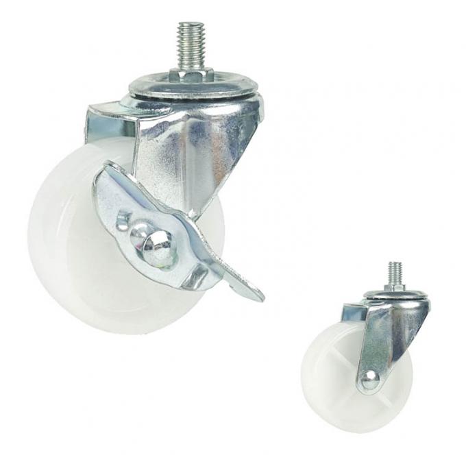 40mm Diameter Plastic Light Duty Casters 360 Degree Rotating