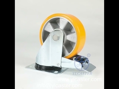European type heavy duty aluminium pu caster show YLcaster