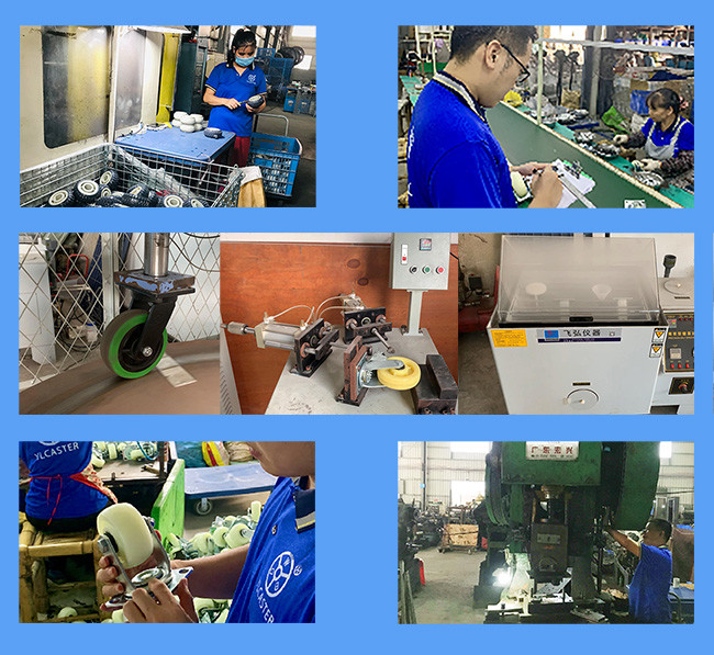 96x63mm Plate Mount Casters 5 Inch Swivel Locking Medical Caster Wheels